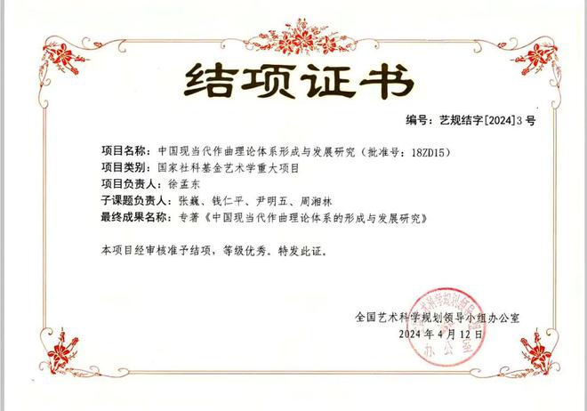 喜报 ｜ +2！上音这两项高级别科研项目成功结项(图2)