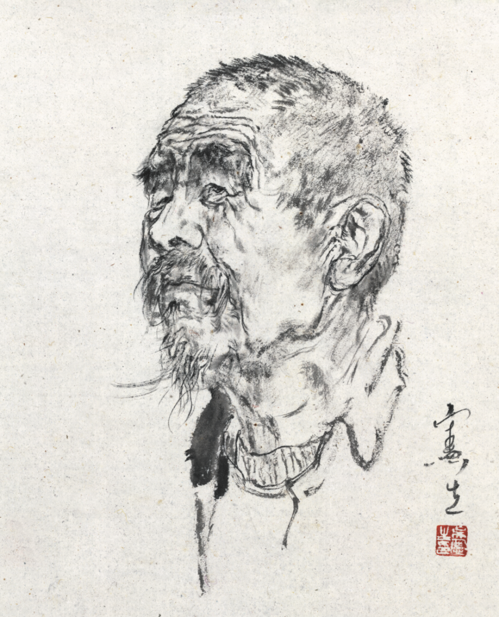 48幅经典水墨头像带你从素描走向水墨｜吴宪生著《头像临本(图6)