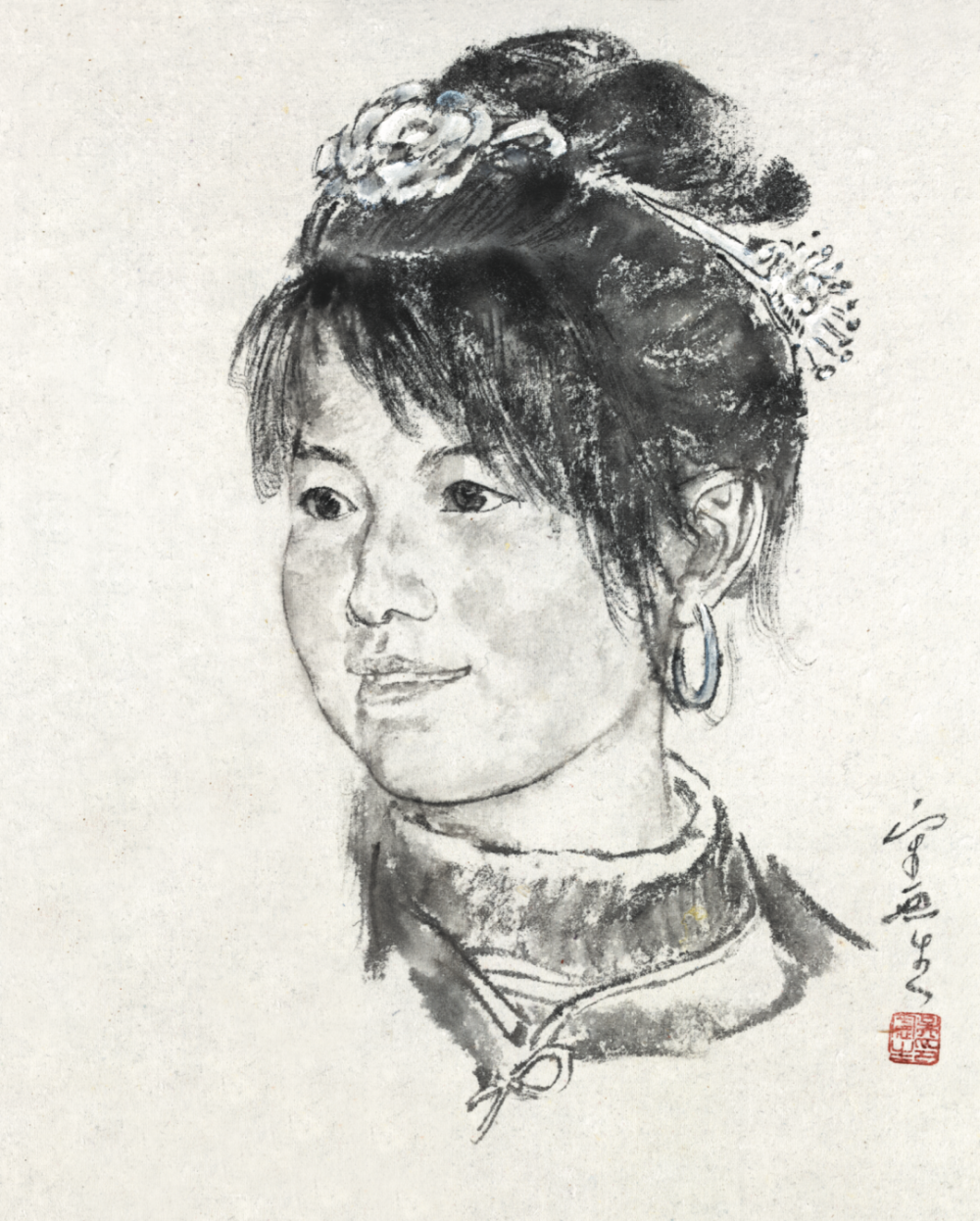 48幅经典水墨头像带你从素描走向水墨｜吴宪生著《头像临本(图13)
